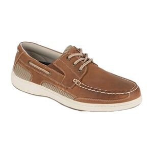 NEW! Dockers Men's Beacon Casual Boat Shoes Dark Tan Leather Size 11.5W